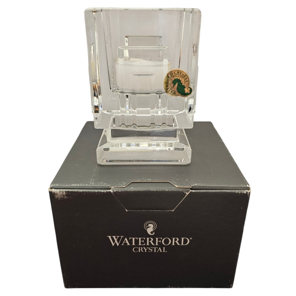 Waterford Crystal Metropolitan Votive Candle Holder Made in Ireland New in Box